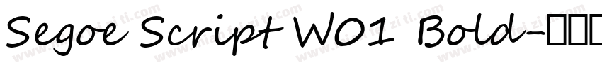 Segoe Script W01 Bold字体转换
